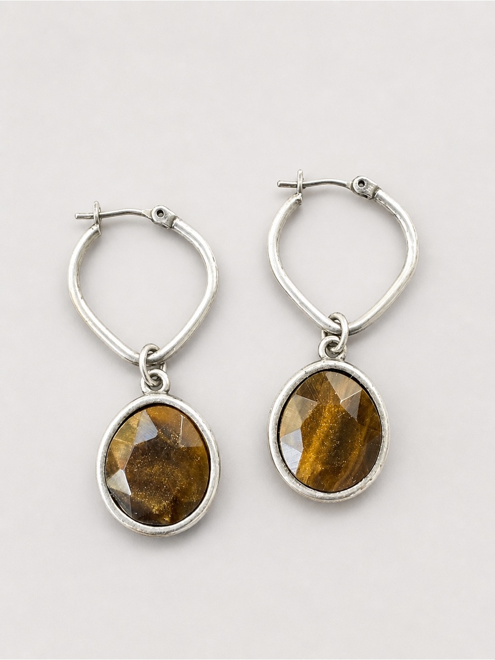 Minimalist Silver Hoop Earrings with Disc Drop Dangle Simple Everyday